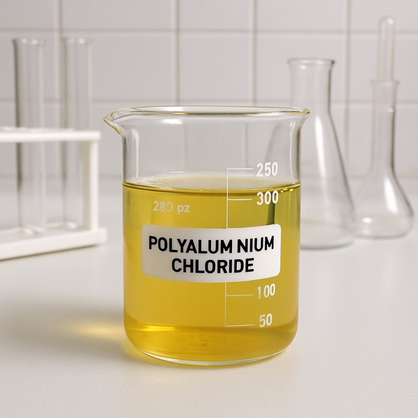 Polyaluminum chloride solution in a laboratory setting