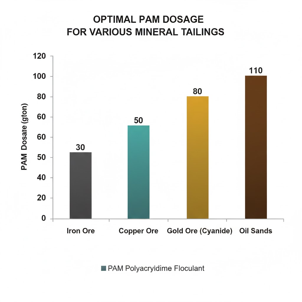 PAM dosage comparison by ore type