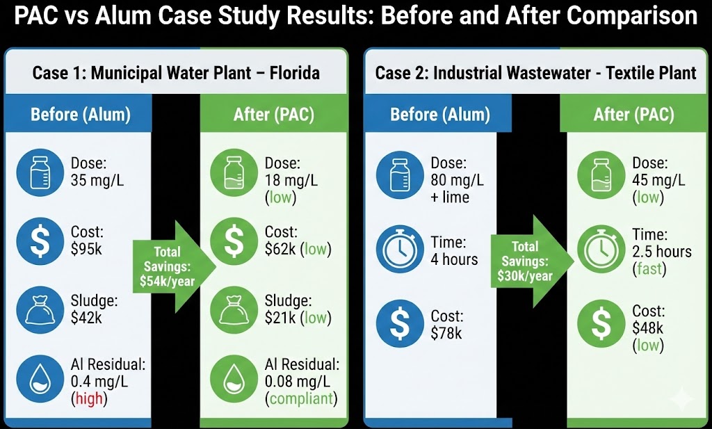 PAC vs Alum case study results comparison PAC vs Alum case study results comparison