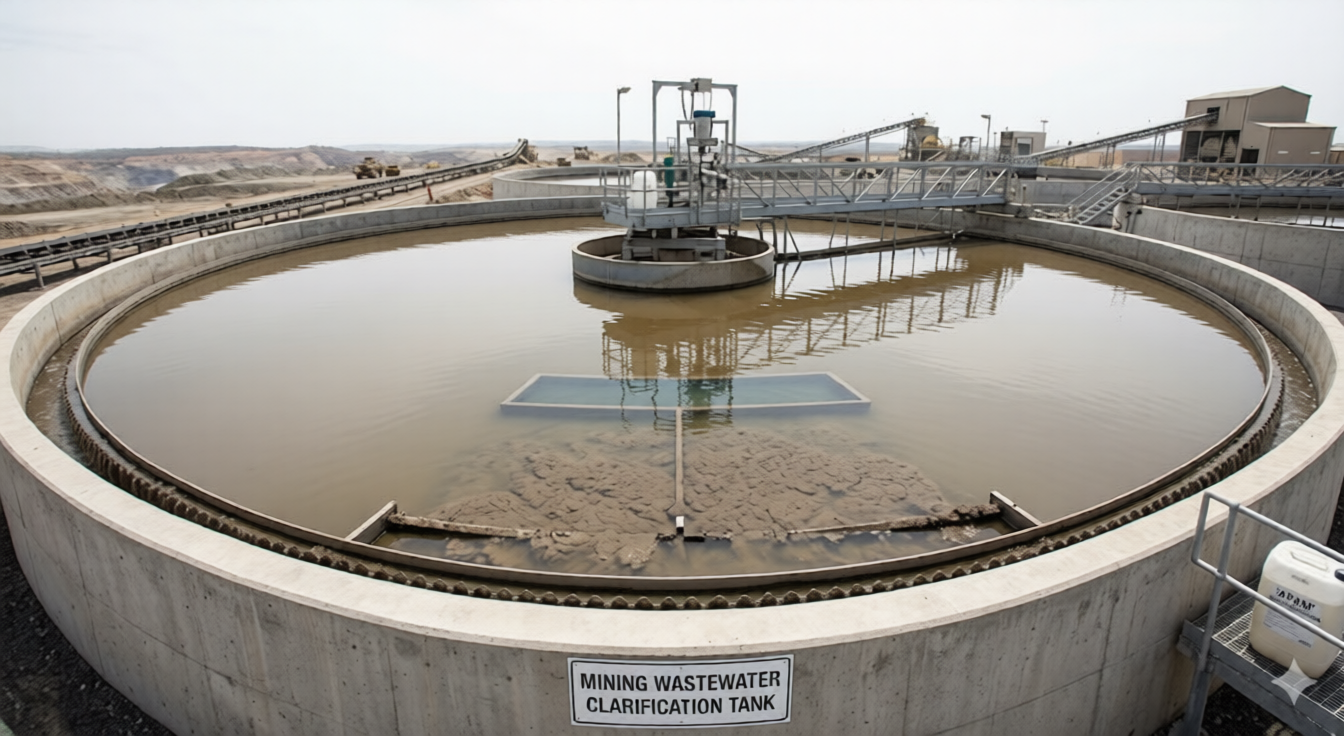 anionic PAM used in mining wastewater clarifier